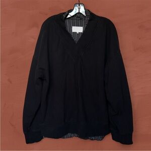 MAISON MARGIELA V NECK LAYERED SWEATSHIRT